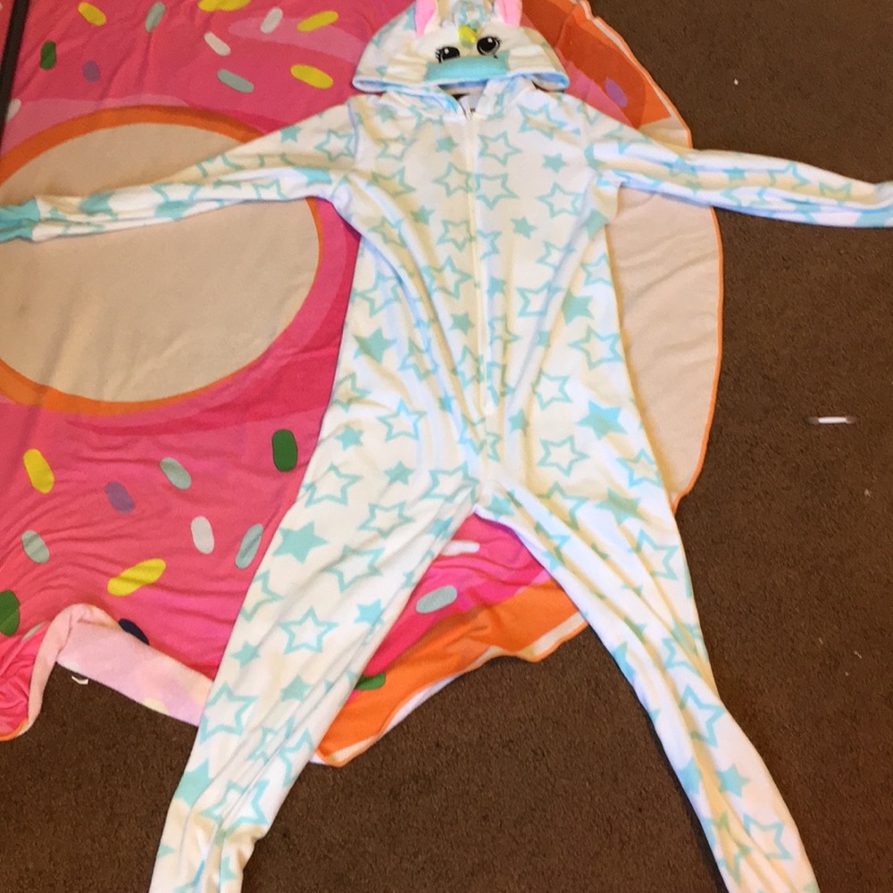 A unicorn onesie